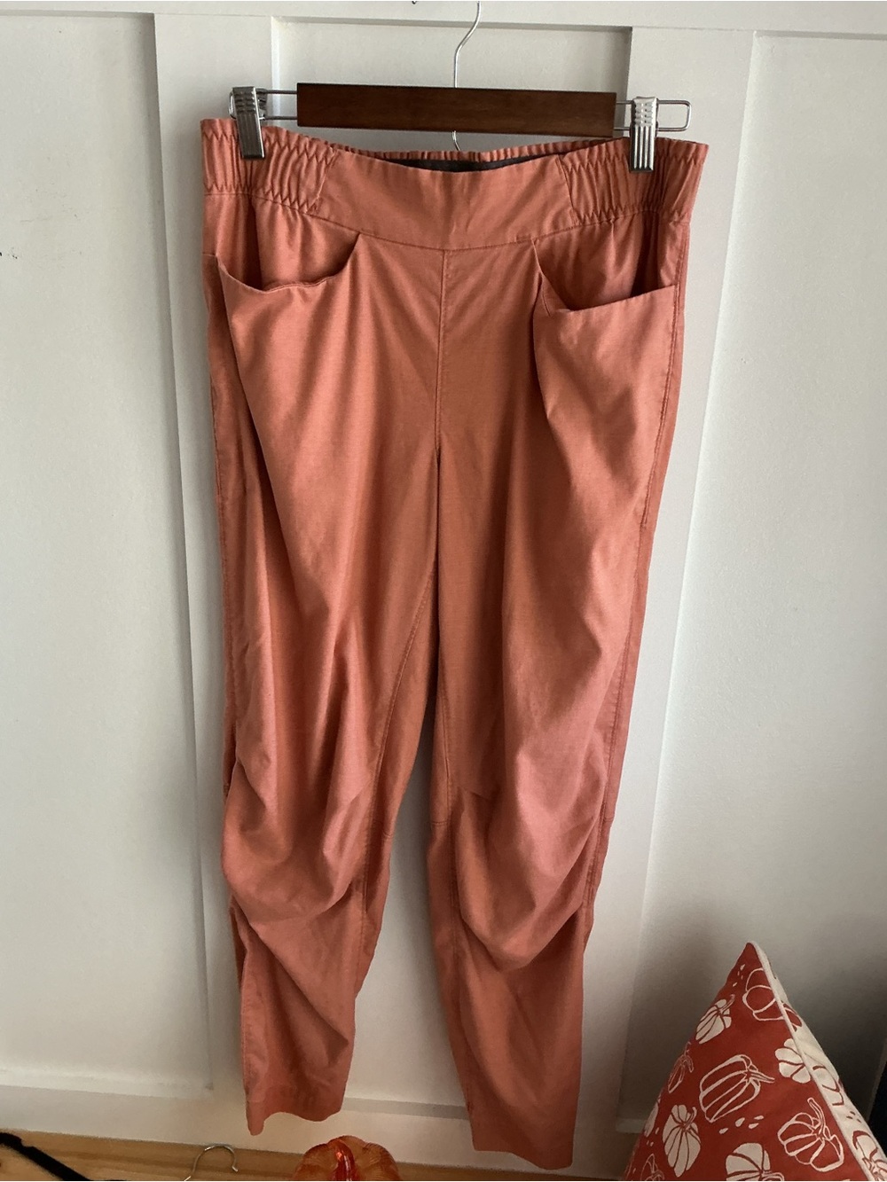 Patagonia Hampi Rock Rust-Orange Straight Leg Elastic-Waist Pants